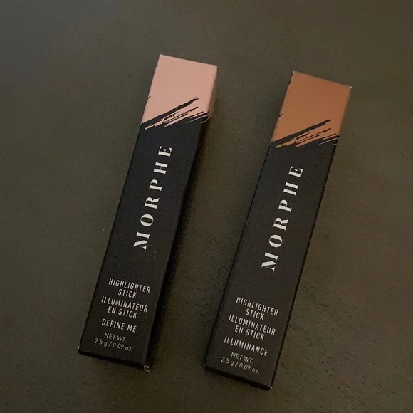 NWT Set of 2 Morphe Highlighter Stick Illuminance shimmer & Define Me - Picture 3 of 8